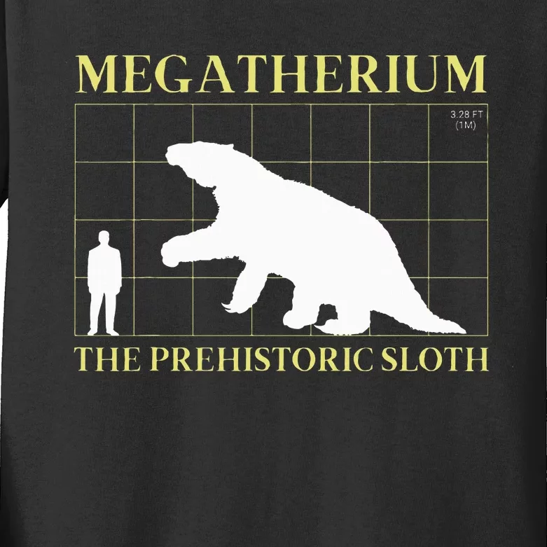 Megatherium the Prehistoric Sloth Extinct Giant Kids Long Sleeve Shirt