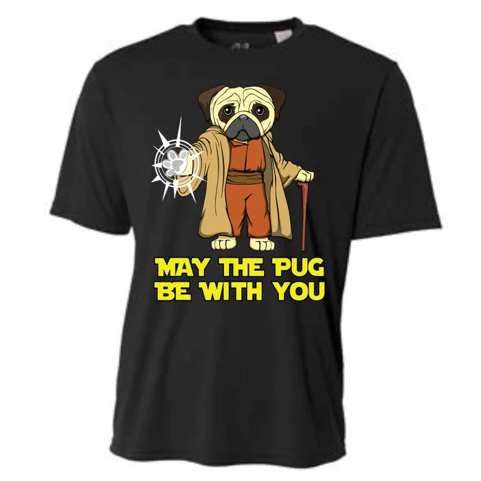 May The Pug Be With You Funny Gift For Dog Lover Cooling Performance Crew T-Shirt