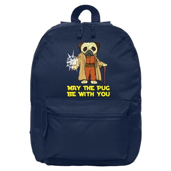 May The Pug Be With You Funny Gift For Dog Lover 16 in Basic Backpack