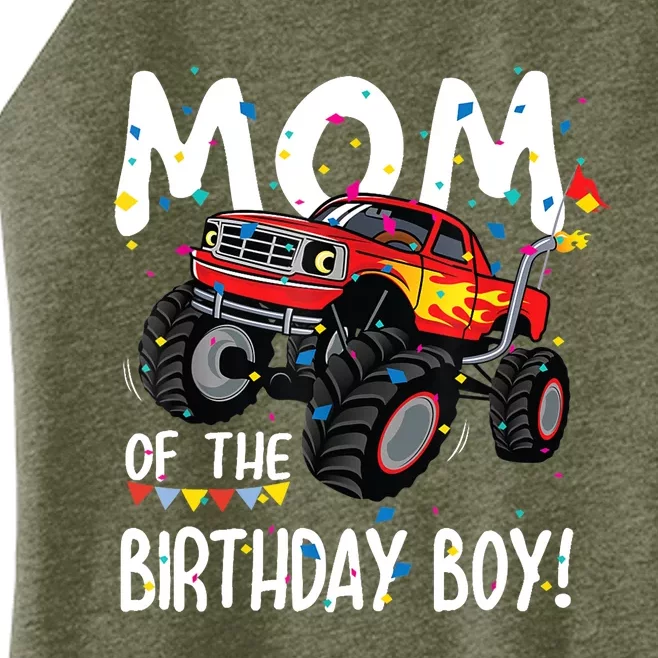 Monster Truck Party Mom Of Birthday Boy Gift Women’s Perfect Tri Rocker Tank