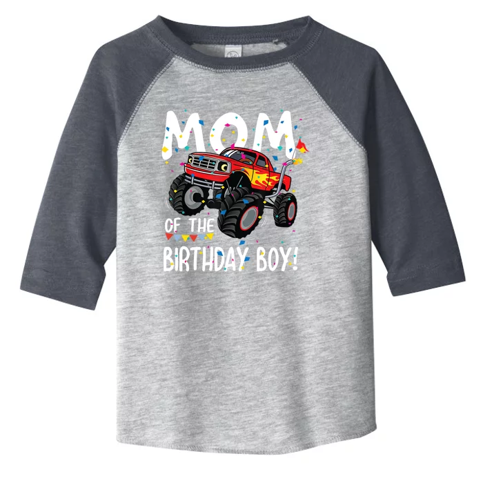 Monster Truck Party Mom Of Birthday Boy Gift Toddler Fine Jersey T-Shirt