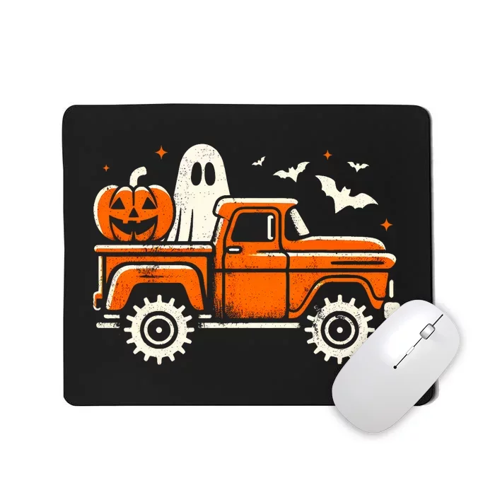 Monster Truck Pumpkin Ghost Halloween Mousepad