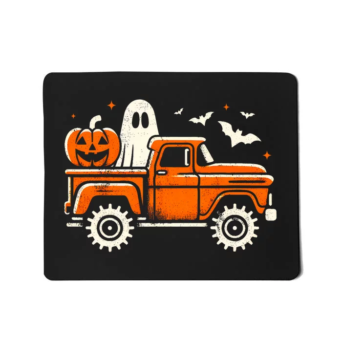 Monster Truck Pumpkin Ghost Halloween Mousepad