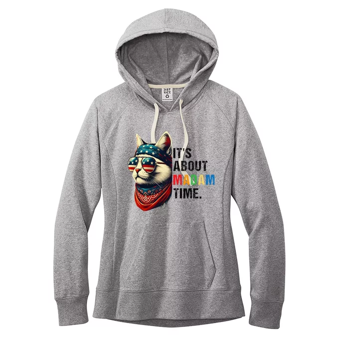 Madam Time President 2024 Kamala Harris Dnc Rally Women's Fleece Hoodie