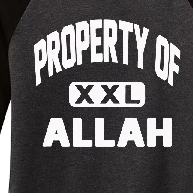 Mike Tyson Property Of Allah Women's Tri-Blend 3/4-Sleeve Raglan Shirt