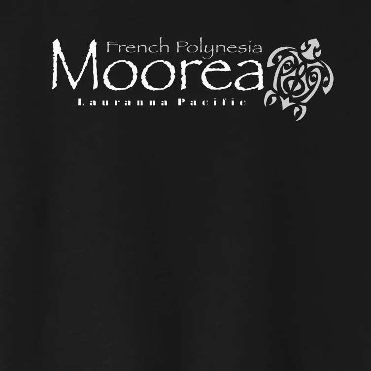 Moorea Turtle Polynesian Tribal Tattoo Turtle Women's Crop Top Tee