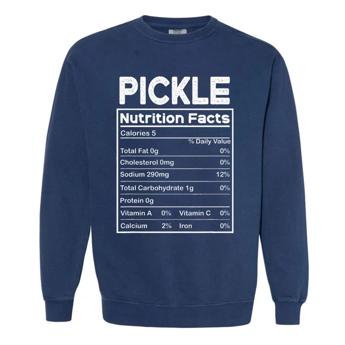 Matching Thanksgiving Pjs For Family Pickle Nutrition Facts Garment-Dyed Sweatshirt