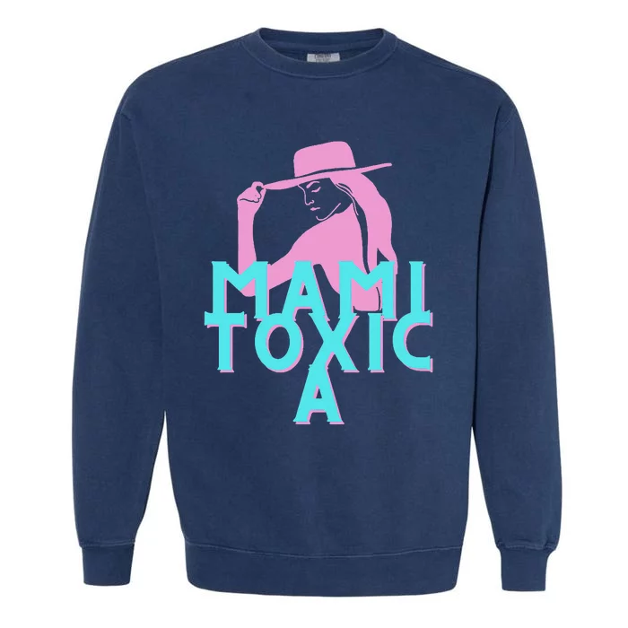 Mami ToxicA Pink with Aqua Garment-Dyed Sweatshirt