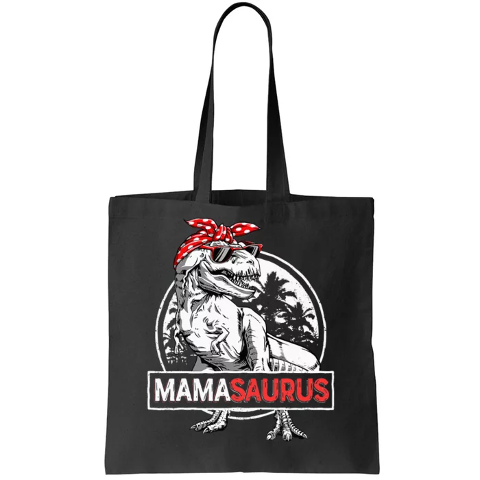 Mamasaurus T Rex Dinosaur Funny Mama Saurus Mothers Family Tote Bag