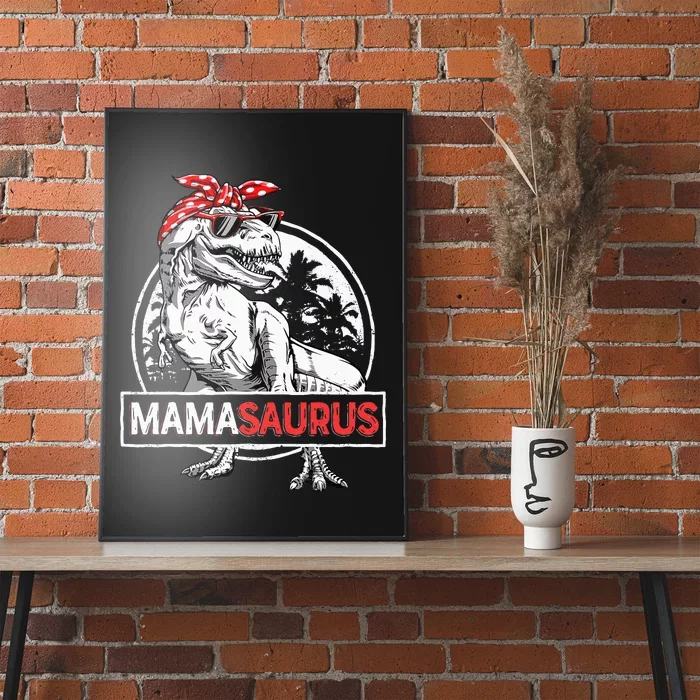 Mamasaurus T Rex Dinosaur Funny Mama Saurus Mothers Family Poster