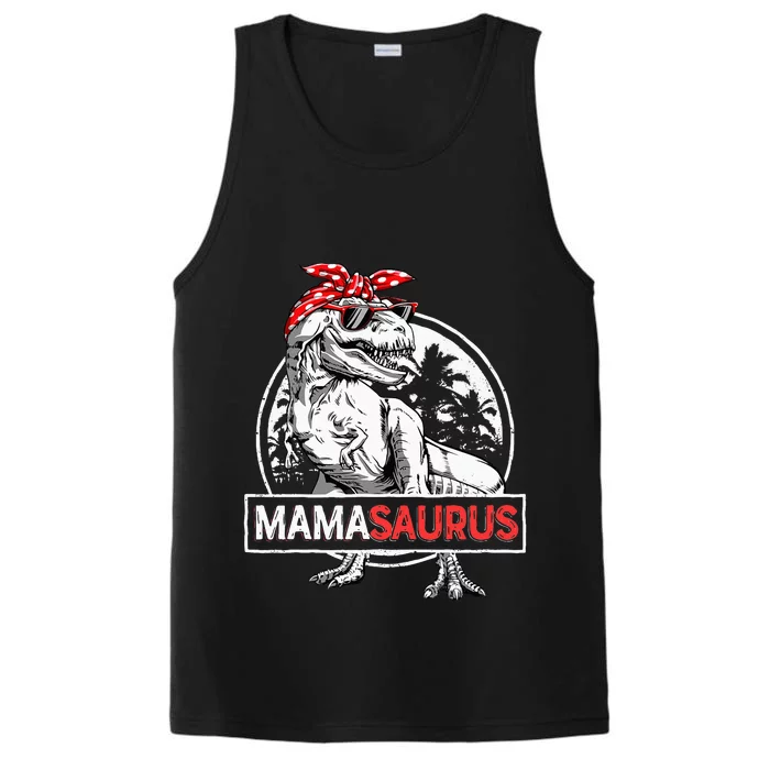 Mamasaurus T Rex Dinosaur Funny Mama Saurus Mothers Family Performance Tank