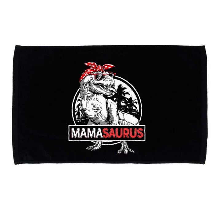 Mamasaurus T Rex Dinosaur Funny Mama Saurus Mothers Family Microfiber Hand Towel