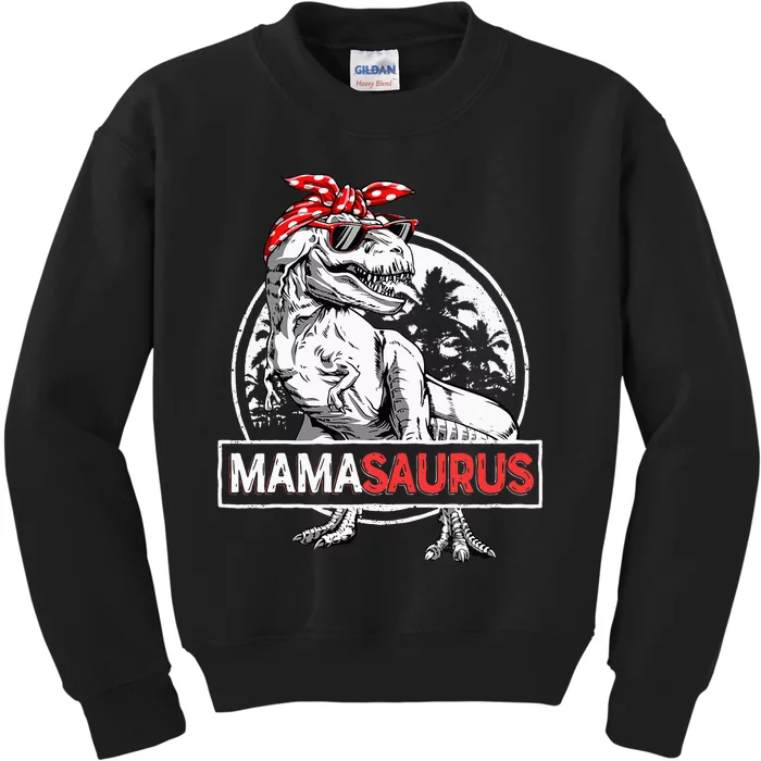 Mamasaurus T Rex Dinosaur Funny Mama Saurus Mothers Family Kids Sweatshirt