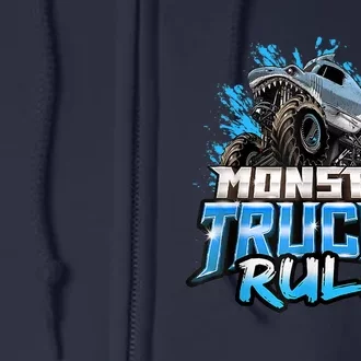 Monster Truck Rule Full Zip Hoodie