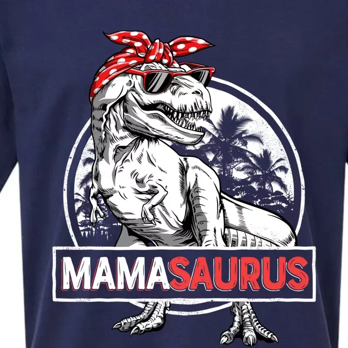 Mamasaurus T Rex Dinosaur Funny Mama Saurus Mother's Family Cool Gift Sueded Cloud Jersey T-Shirt