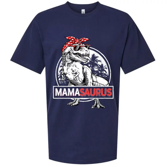 Mamasaurus T Rex Dinosaur Funny Mama Saurus Mother's Family Cool Gift Sueded Cloud Jersey T-Shirt