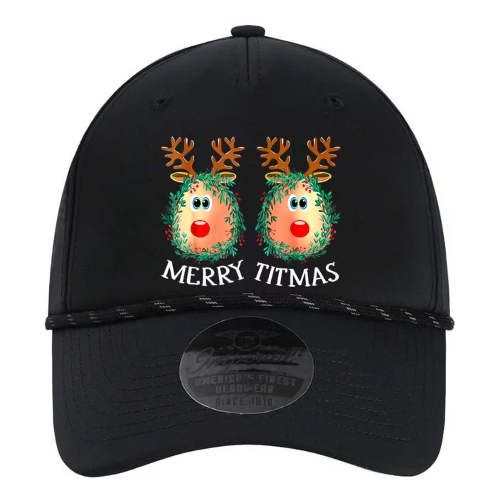 Merry Titmas Reindeer Boobs Naughty Funny Ugly Christmas Performance The Dyno Cap