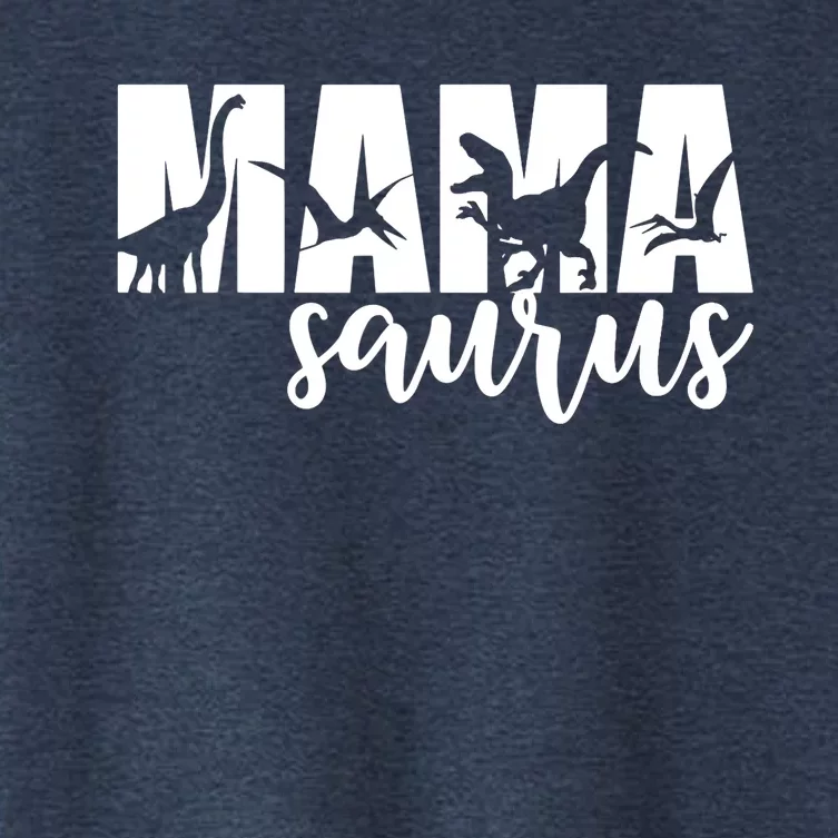 MamaSaurus T rex Dinosaur Funny Mama Saurus Mother's Day Women's Crop Top Tee