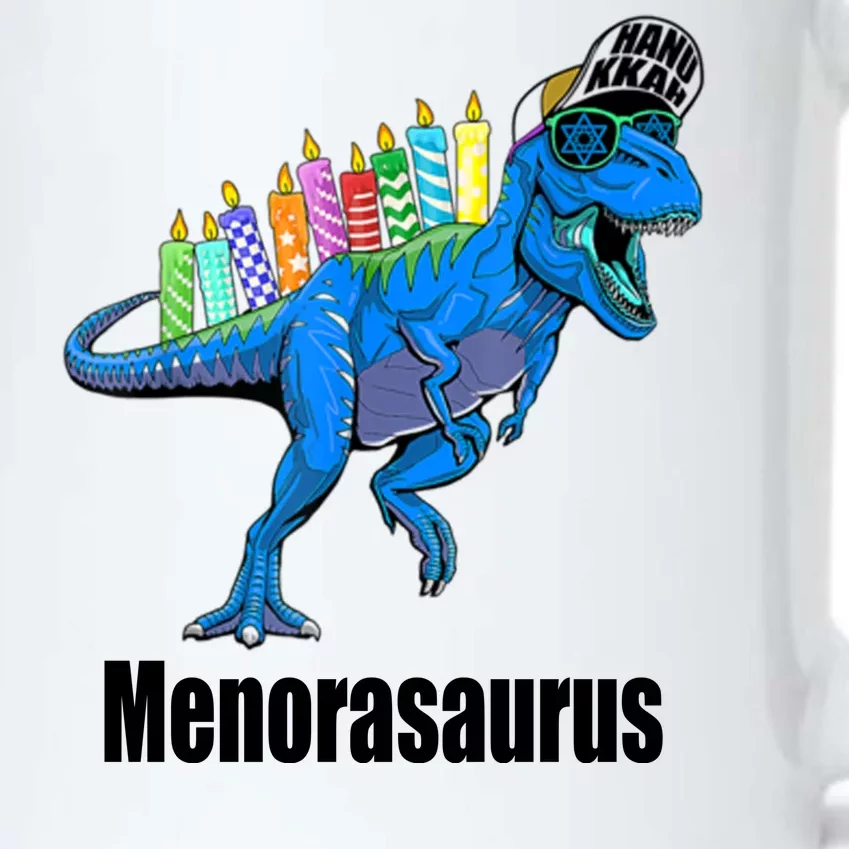 Menorasaurus T Rex Hanukkah Funny Dino Black Color Changing Mug