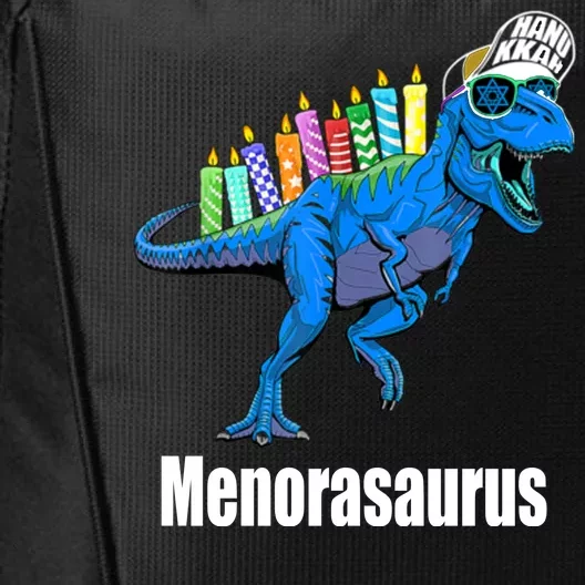 Menorasaurus T Rex Hanukkah Funny Dino City Backpack