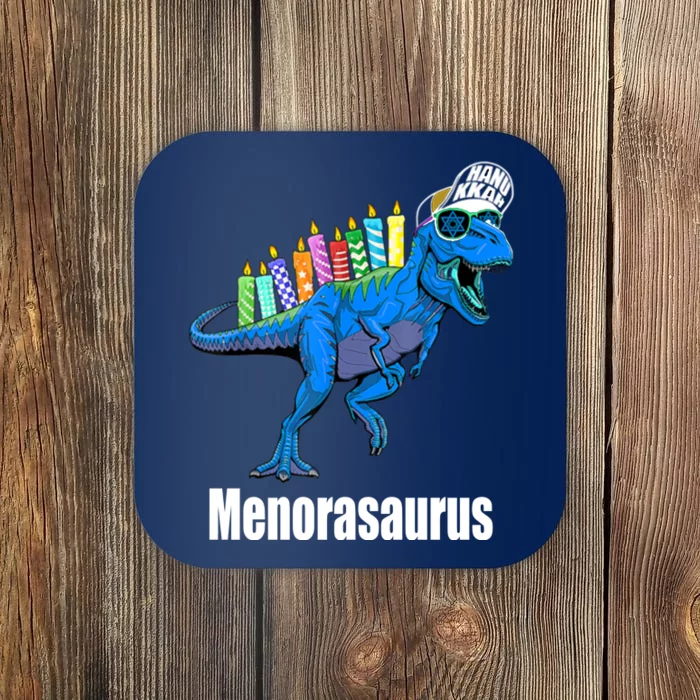 Menorasaurus T Rex Hanukkah Funny Dino Coaster