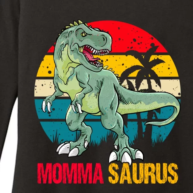 Mommasaurus T Rex Dinosaur Family Matching Momma Saurus Gift Womens CVC Long Sleeve Shirt