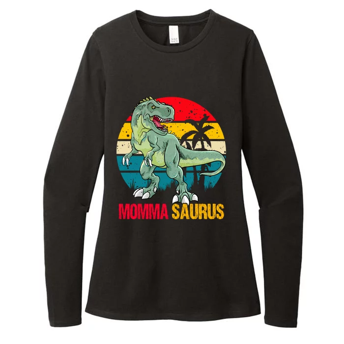 Mommasaurus T Rex Dinosaur Family Matching Momma Saurus Gift Womens CVC Long Sleeve Shirt