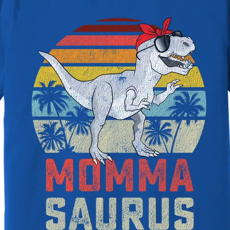 Mommasaurus T Rex Dinosaur Momma Saurus Family Matching Gift Premium T-Shirt