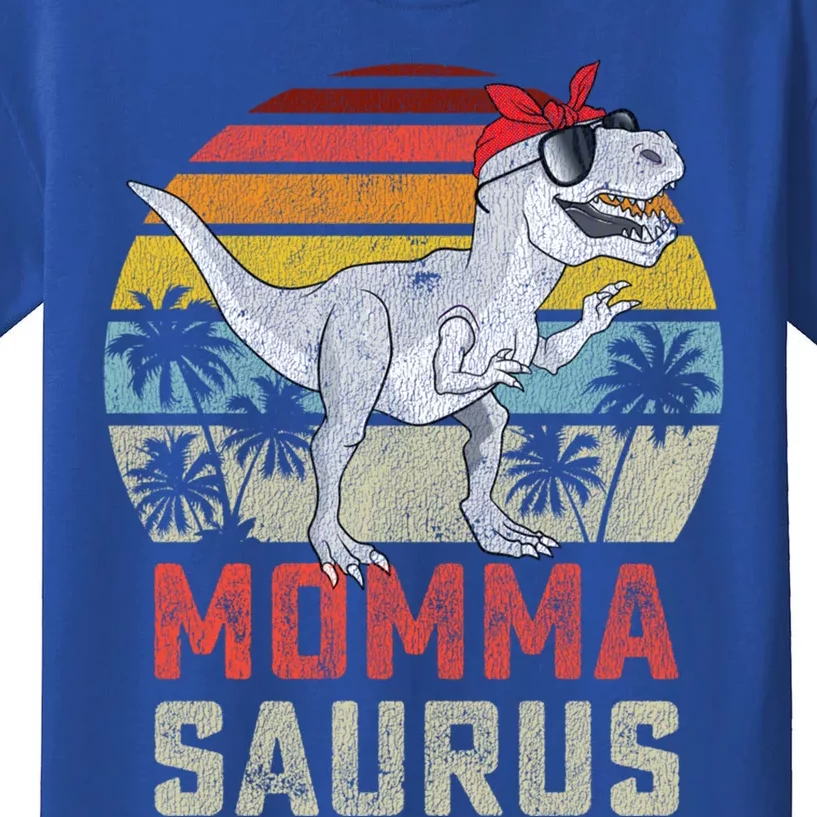 Mommasaurus T Rex Dinosaur Momma Saurus Family Matching Gift Kids T-Shirt