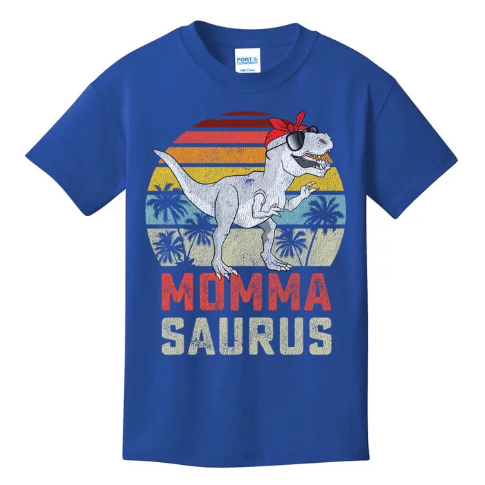 Mommasaurus T Rex Dinosaur Momma Saurus Family Matching Gift Kids T-Shirt