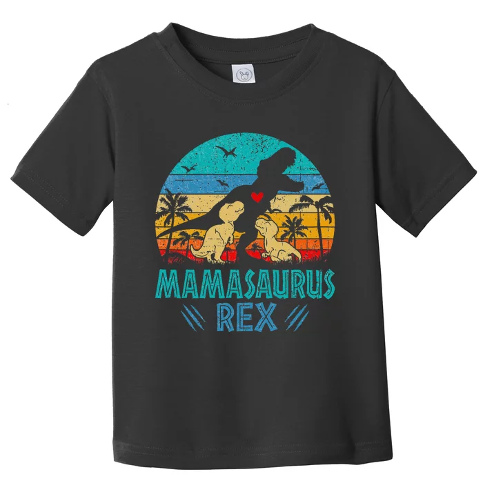 Mamasaurus T Rex Dinosaur Mama Saurus Toddler T-Shirt