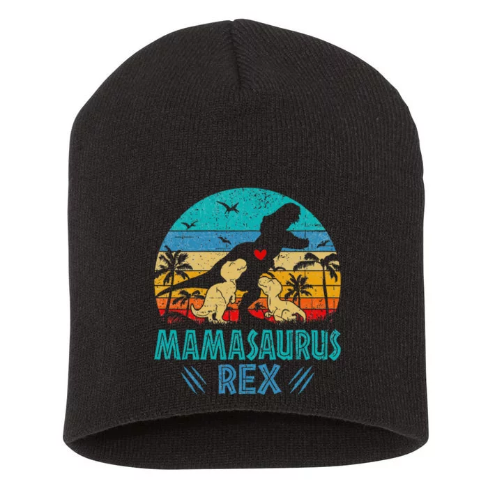 Mamasaurus T Rex Dinosaur Mama Saurus Short Acrylic Beanie