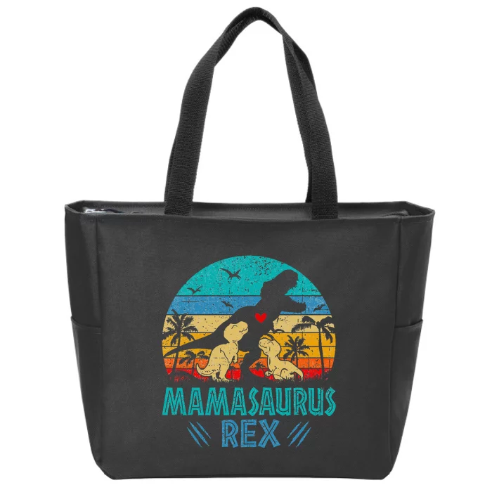 Mamasaurus T Rex Dinosaur Mama Saurus Zip Tote Bag