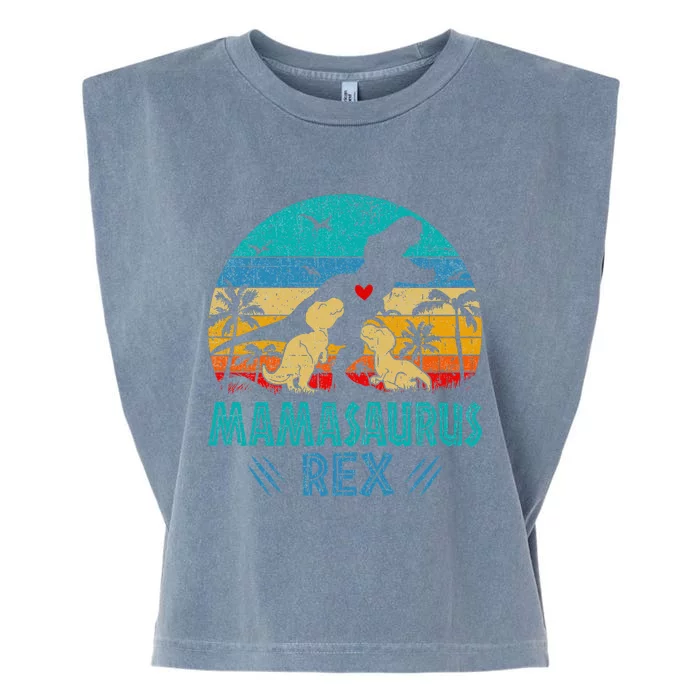 Mamasaurus T Rex Dinosaur Mama Saurus Garment-Dyed Women's Muscle Tee