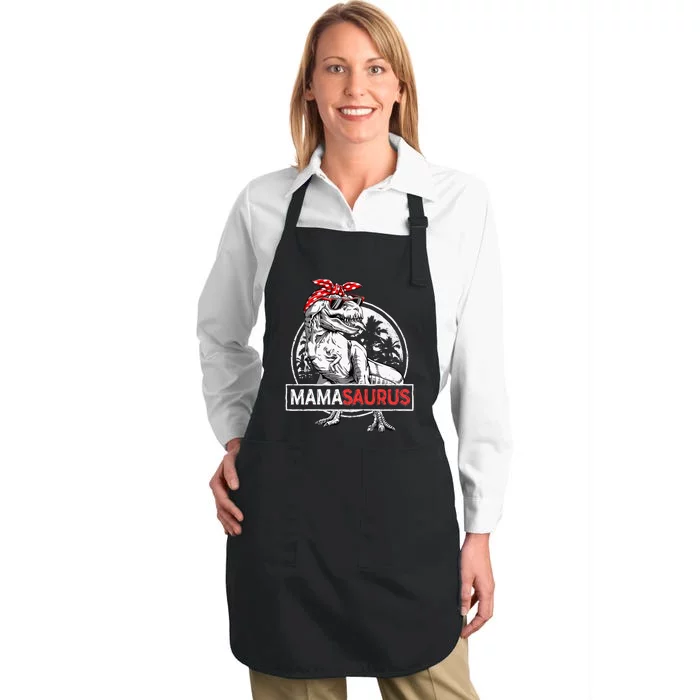 Mamasaurus T Rex Dinosaur Funny Mama Saurus Full-Length Apron With Pocket