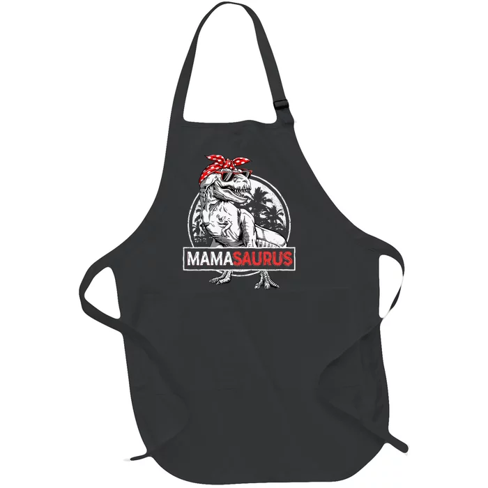 Mamasaurus T Rex Dinosaur Funny Mama Saurus Full-Length Apron With Pocket