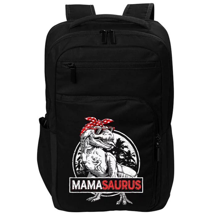 Mamasaurus T Rex Dinosaur Funny Mama Saurus Impact Tech Backpack