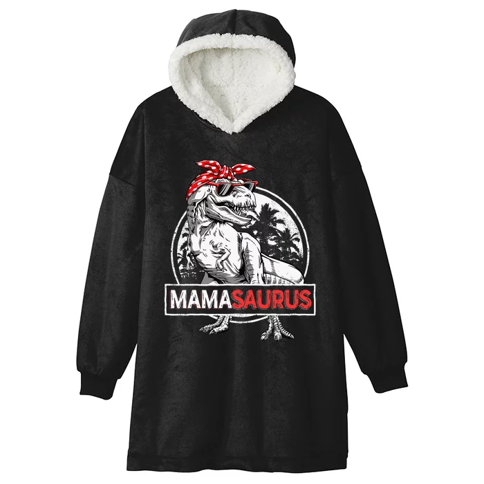 Mamasaurus T Rex Dinosaur Funny Mama Saurus Hooded Wearable Blanket