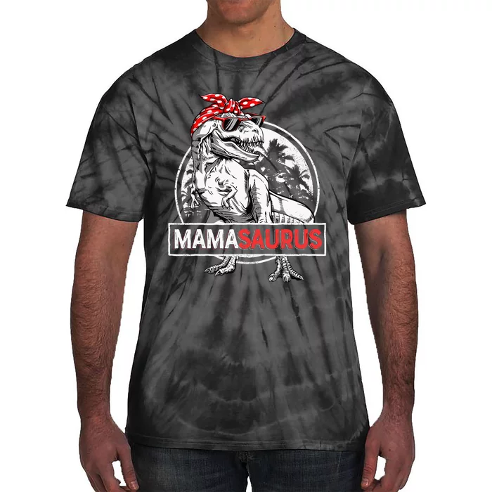 Mamasaurus T Rex Dinosaur Funny Mama Saurus Tie-Dye T-Shirt