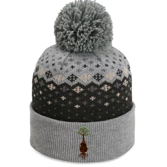 Musical Tree Root Guitar The Baniff Cuffed Pom Beanie