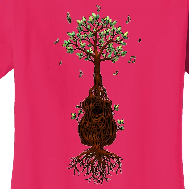 Musical Tree Root Guitar Women's T-Shirt