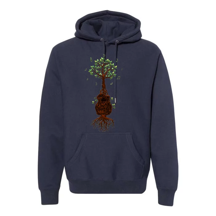 Musical Tree Root Guitar Premium Hoodie