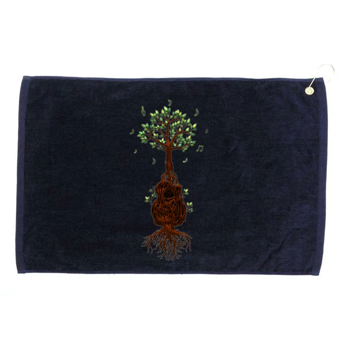 Musical Tree Root Guitar Grommeted Golf Towel