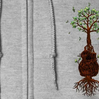 Musical Tree Root Guitar Full Zip Hoodie