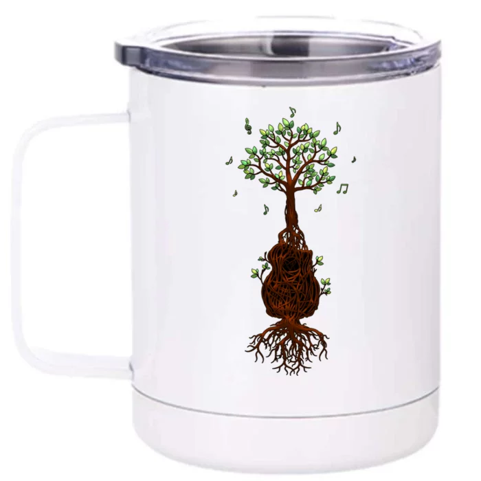 Musical Tree Root Guitar Front & Back 12oz Stainless Steel Tumbler Cup