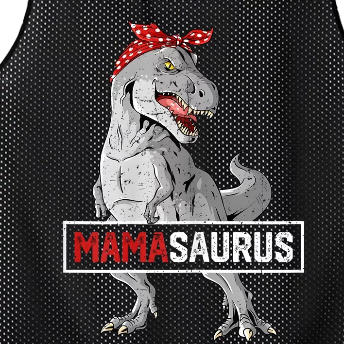 Mamasaurus T Rex Birthday Dinosaur Mommy Family Matching Mesh Reversible Basketball Jersey Tank