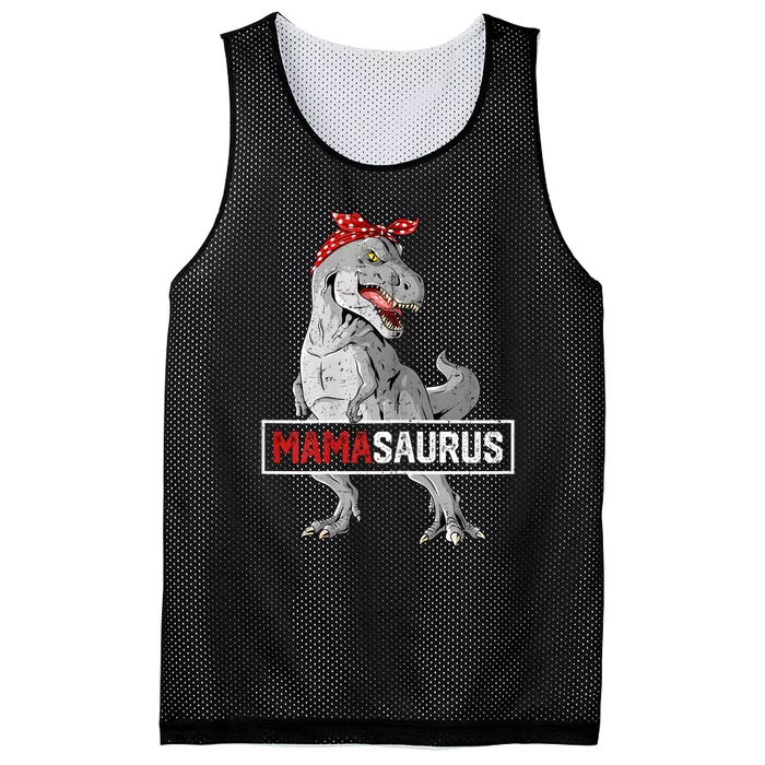 Mamasaurus T Rex Birthday Dinosaur Mommy Family Matching Mesh Reversible Basketball Jersey Tank