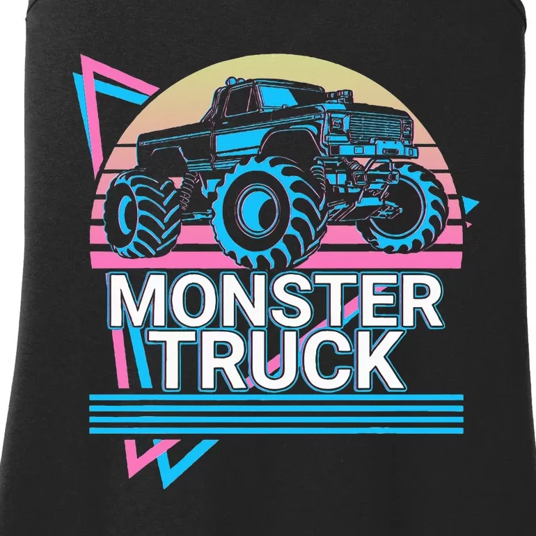 Monster Truck Retro Ladies Essential Tank