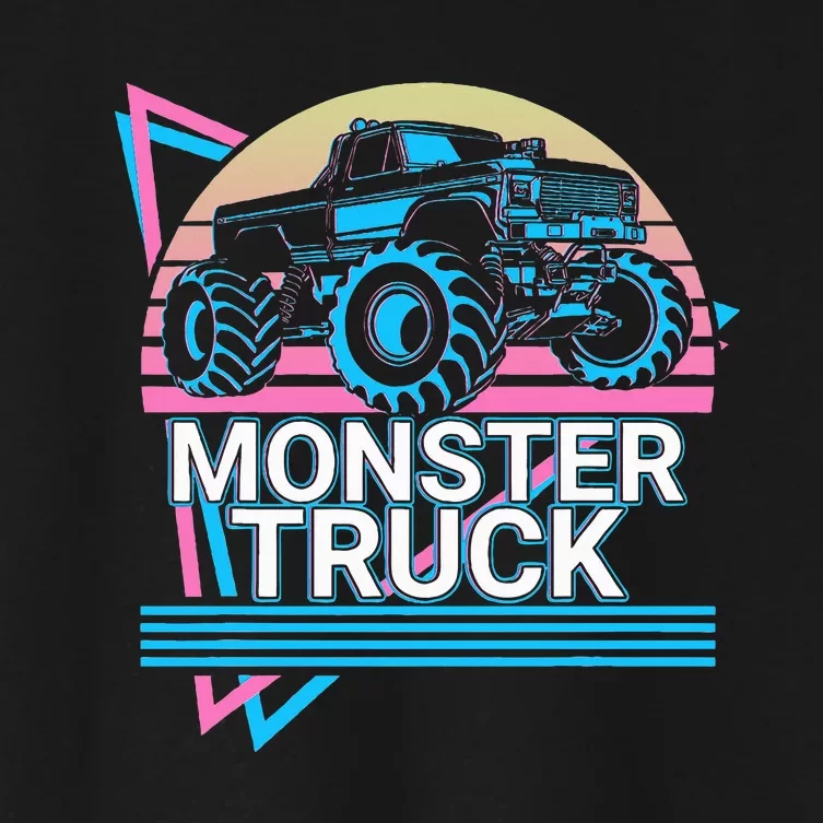 Monster Truck Retro Women's Crop Top Tee