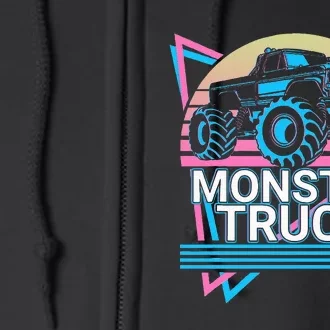 Monster Truck Retro Full Zip Hoodie